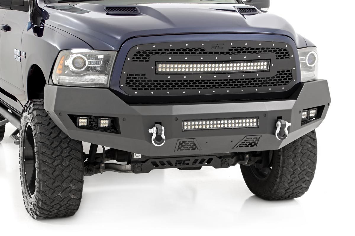 Rough Country Front Bumper with 20-Inch LED Bar for Ram 1500