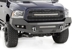 Front Bumper with 20-Inch LED Bar for Ram 1500 (2013-2018) shown installed, Rough Country 10774