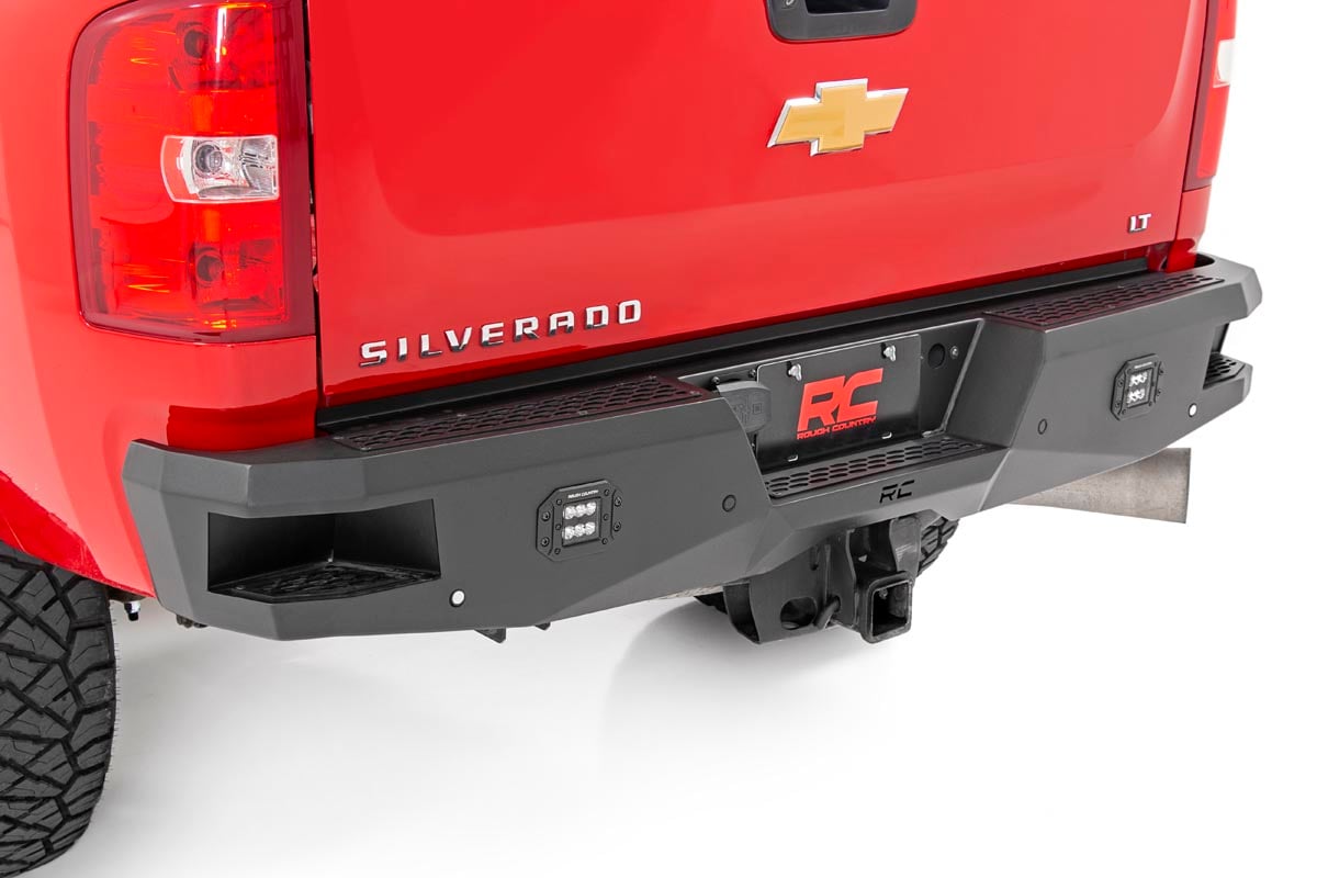 LED Rear Bumper for Silverado & Sierra HD (2011-2019) — Rough Country 10779 — Rear Bumpers
