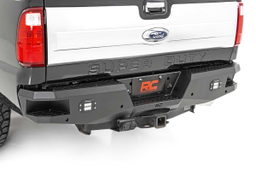 Rear Bumper with LED Lights and Bed Steps shown installed, Rough Country 10784