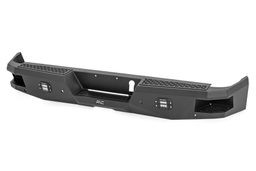 Steel Rear LED Bumper with Bed Access Steps, view 3, Rough Country 10786B