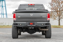 Steel Rear LED Bumper with Bed Access Steps, view 5, Rough Country 10786B