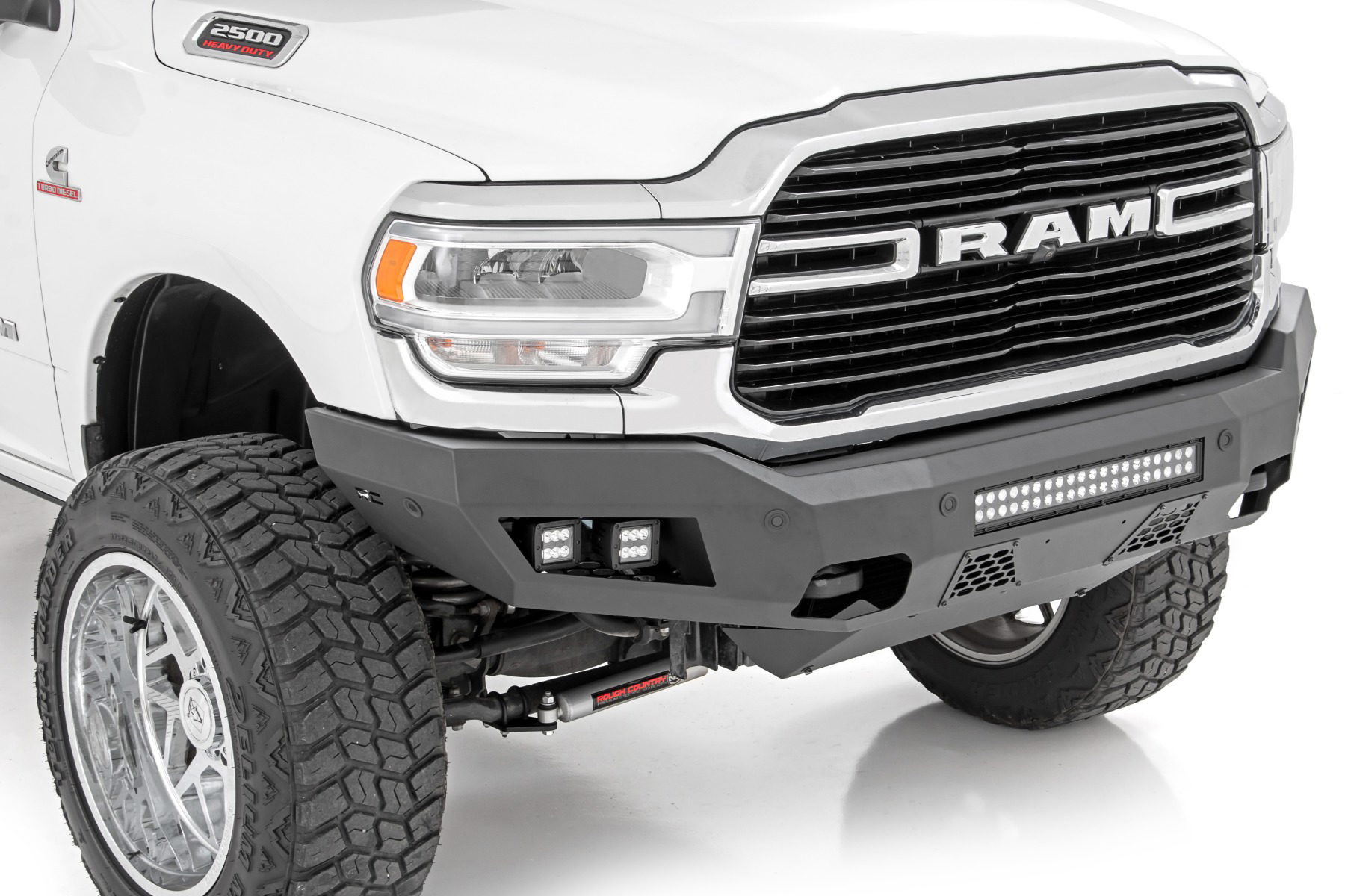 Front Bumper with LED Cubes for Ram 2500 (2019-2025), Rough Country 10806A