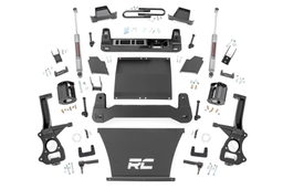 6-Inch Lift Kit for 2025 Chevy Silverado 1500 4WD — Part 110030 dimension diagram, Rough Country