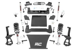 6-Inch Lift Kit with M1 Struts for 2025 Silverado 1500 4WD dimension diagram, Rough Country 110040