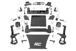 6-Inch Adaptive Ride Control Lift Kit for Silverado & Sierra 1500 dimension diagram, Rough Country 110100