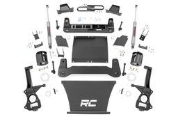 6-Inch Lift Kit with N3 Shocks for 2025 GMC Sierra 1500 dimension diagram, Rough Country 110230