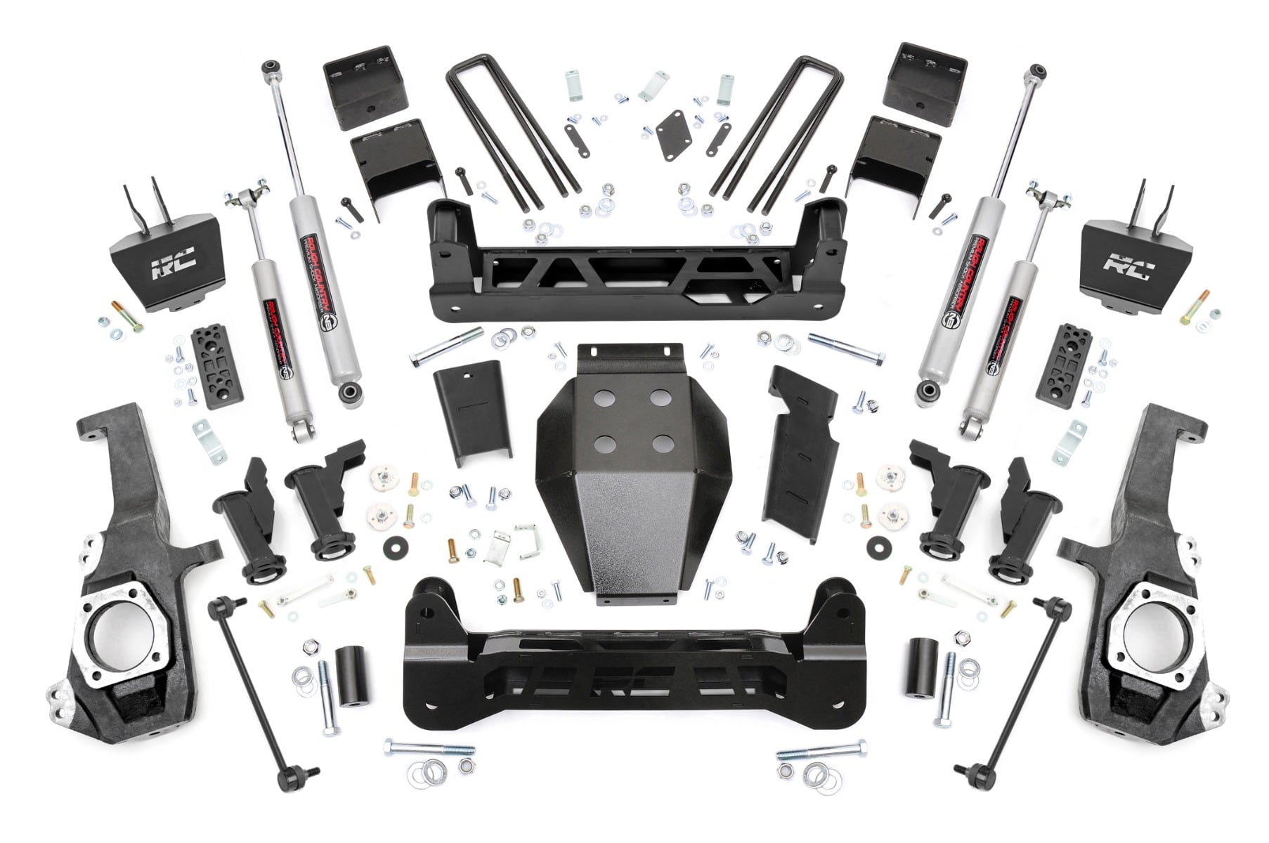 Rough Country 5-Inch Lift Kit with N3 Shocks for Silverado & Sierra HD Trucks
