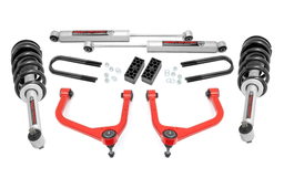 3.5-Inch Lift Kit with N3 Shocks and Red Arms for Silverado 1500, Rough Country 110431RED