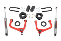 3.5-Inch Lift Kit with N3 Shocks and Red Arms for Sierra 1500, Rough Country 110530RED