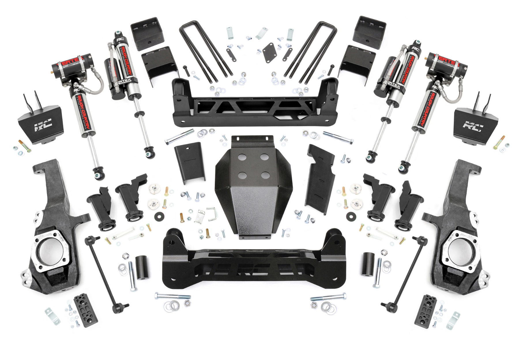 Rough Country 5-Inch Lift Kit with Vertex 2.5 Shocks for Silverado 2500 HD