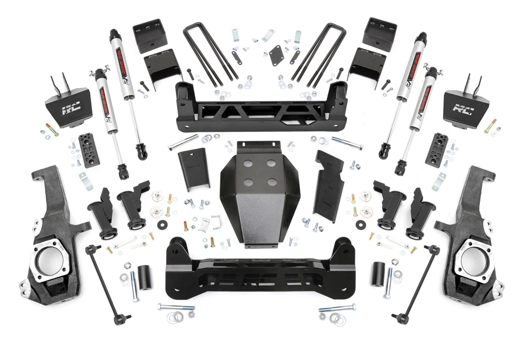 Rough Country 5-Inch Lift Kit with V2 Monotube Shocks for Silverado 2500 HD