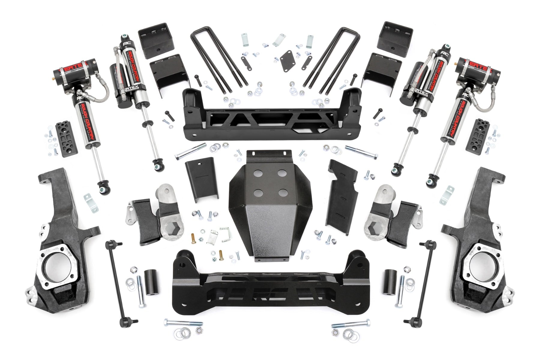 Rough Country 5-Inch Lift Kit with Vertex 2.5 Shocks for 2020–2025 Chevy/GMC HD