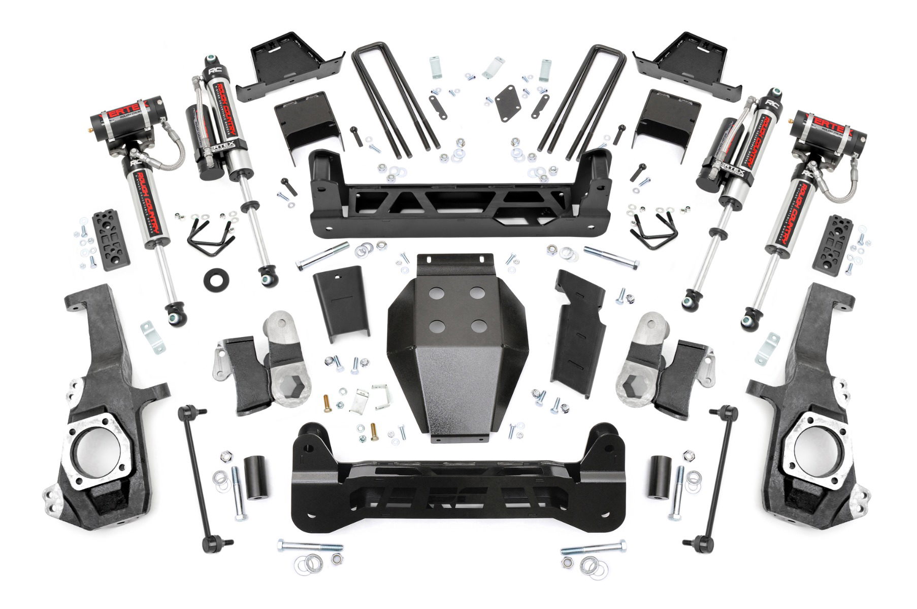 Rough Country 7-Inch Lift Kit with Vertex 2.5 Shocks for Chevy/GMC 2500 HD