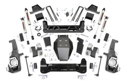 7-Inch Lift Kit for Silverado & Sierra HD, Overloads dimension diagram — Rough Country 111170