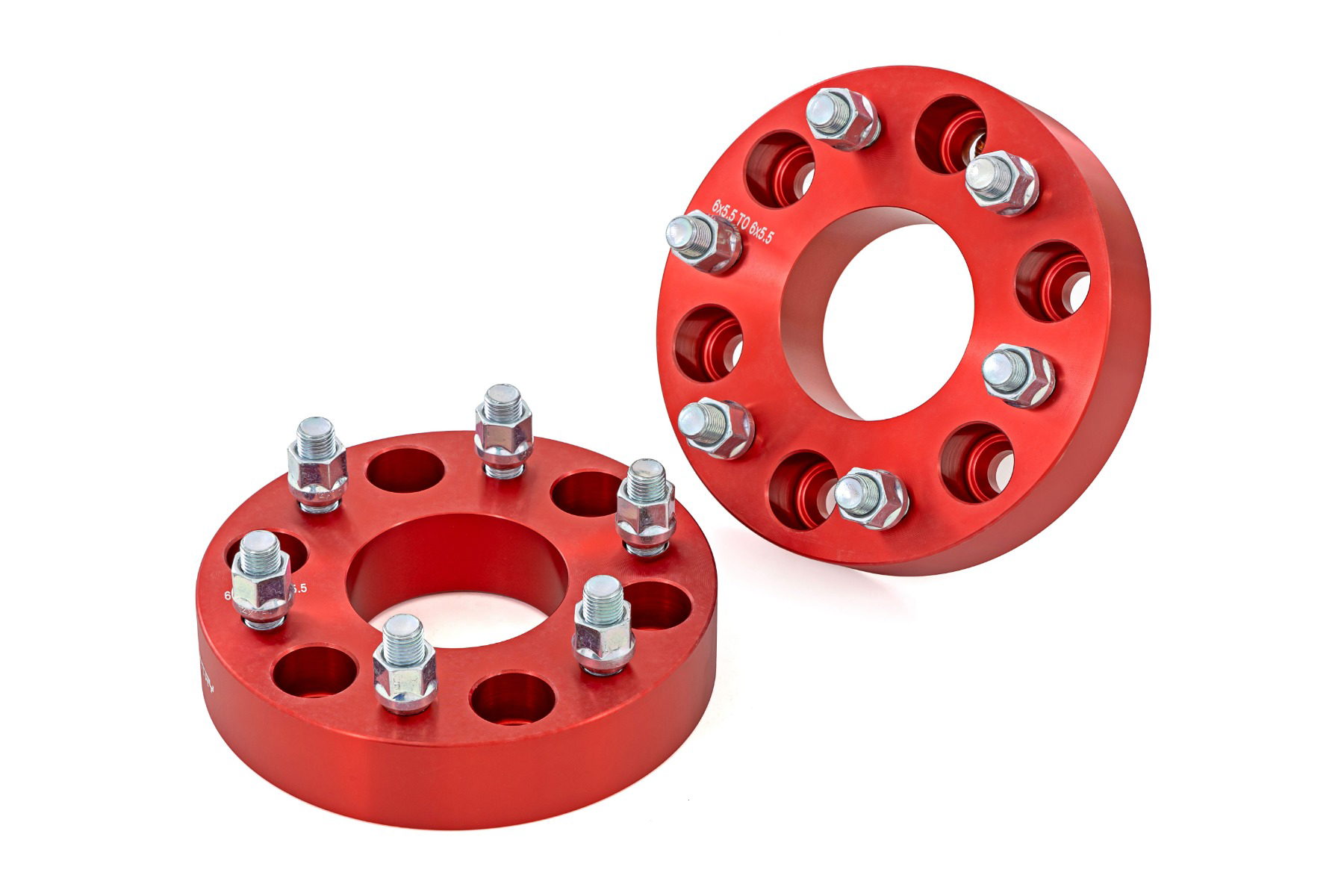 1.5-Inch Wheel Spacers for 6x5.5 Bolt Pattern, Rough Country 1160RED: Wheel Spacers