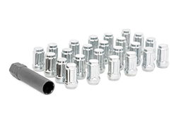 M12x1.25 Bulge Acorn Lug Nut Set with Socket Key — Part 1212524CH, Rough Country