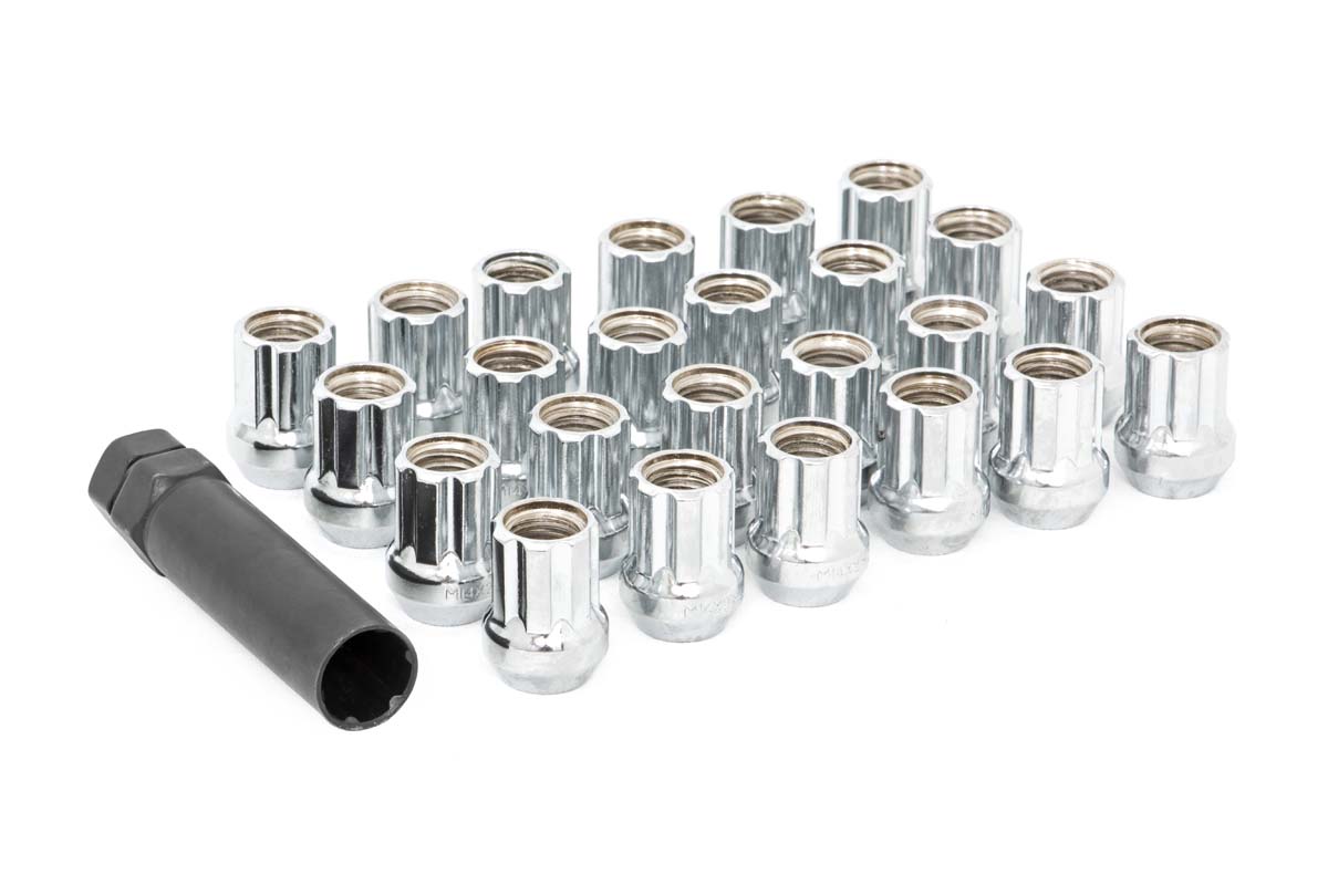 Rough Country M12x1.25 Bulge Acorn Lug Nut Set with Socket Key
