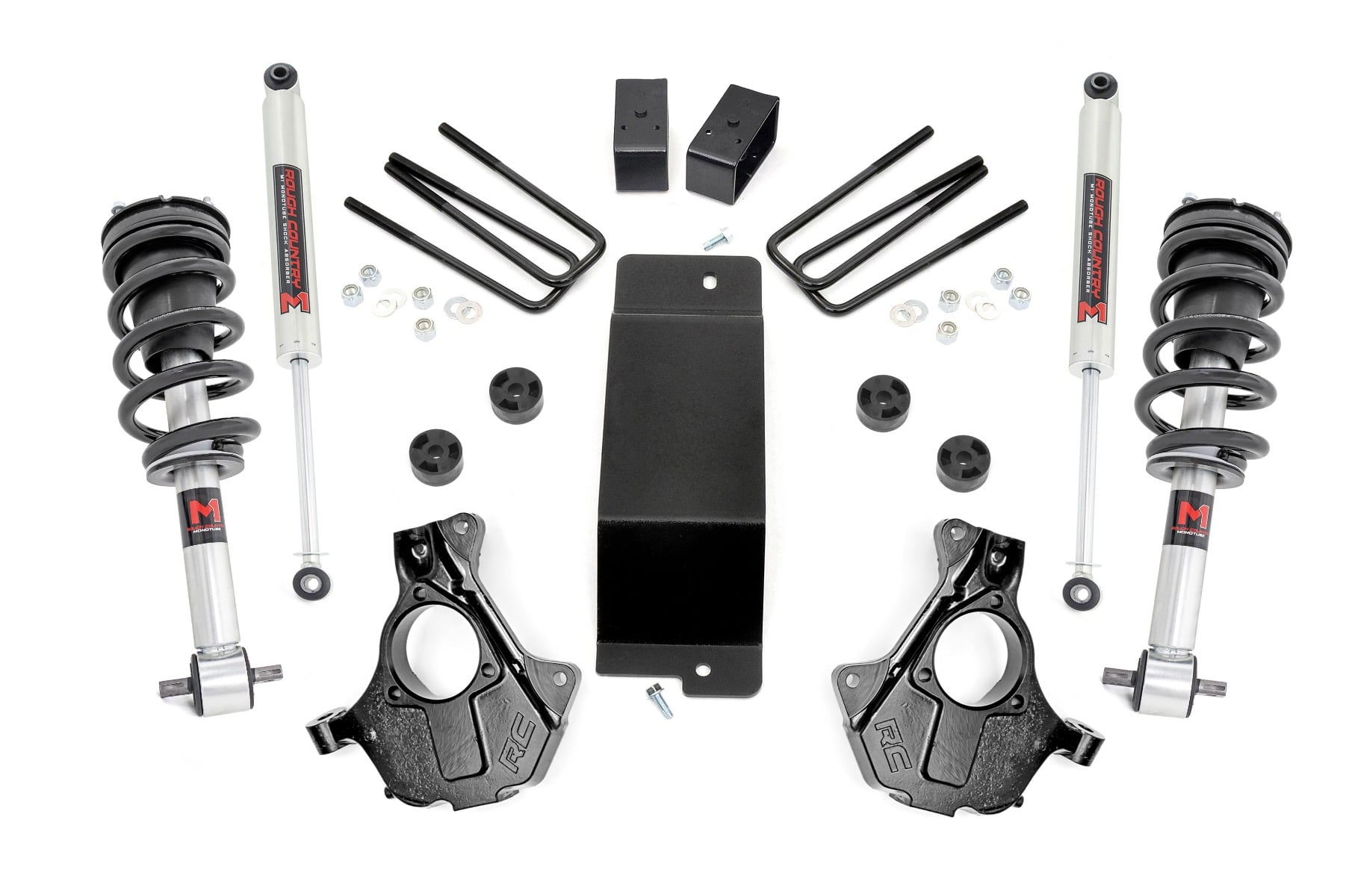 Rough Country 3.5-Inch Lift Kit with M1 Shocks for 2014–2019 Silverado/Sierra 1500