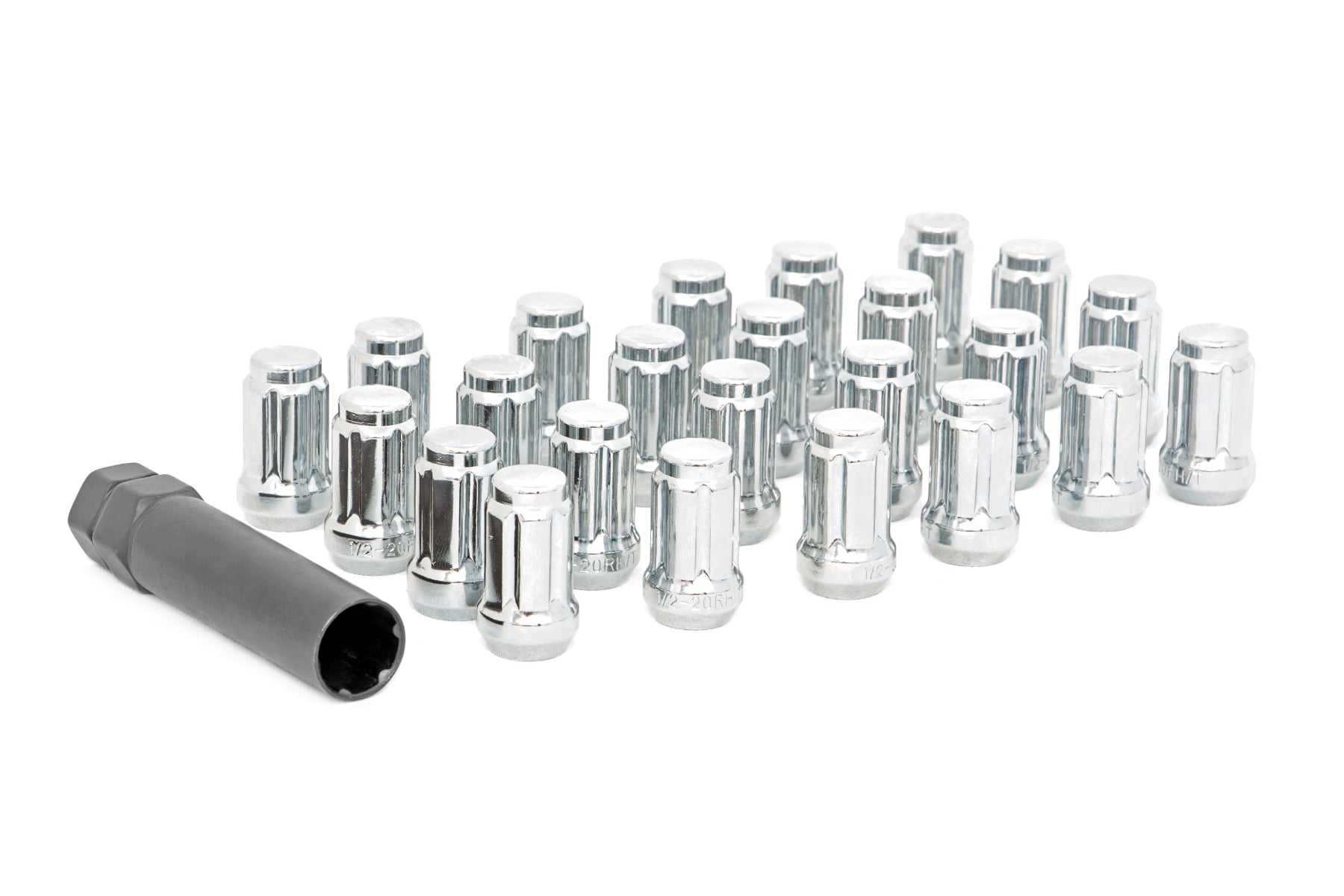 Rough Country M12x1.5 Bulge Acorn Lug Nut Set with Socket Key