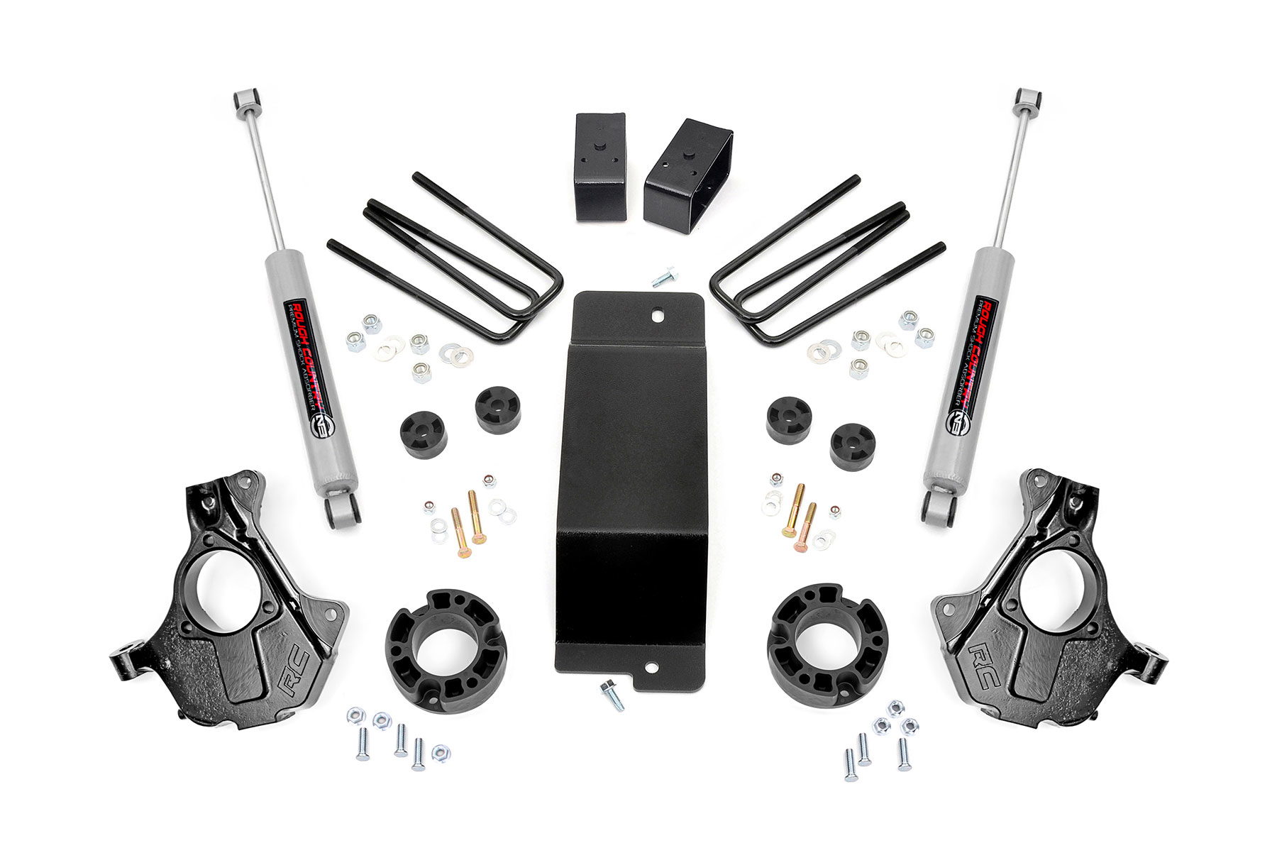 Rough Country 3.5-Inch Cast Steel LCA Lift Kit for 2014–2019 Silverado 1500