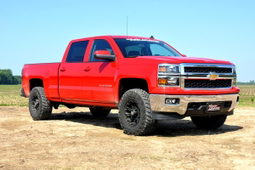 2-Inch Leveling Kit with Red Anodized Billet Spacers, view 2, Rough Country 1313