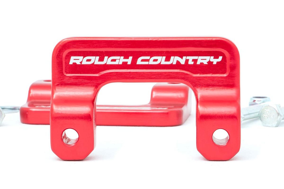 Rough Country 2-Inch Leveling Kit with Red Anodized Billet Spacers