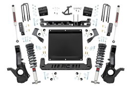 6-Inch Lift Kit with M1 Monotube Struts for Colorado/Canyon dimension diagram, Rough Country 13340