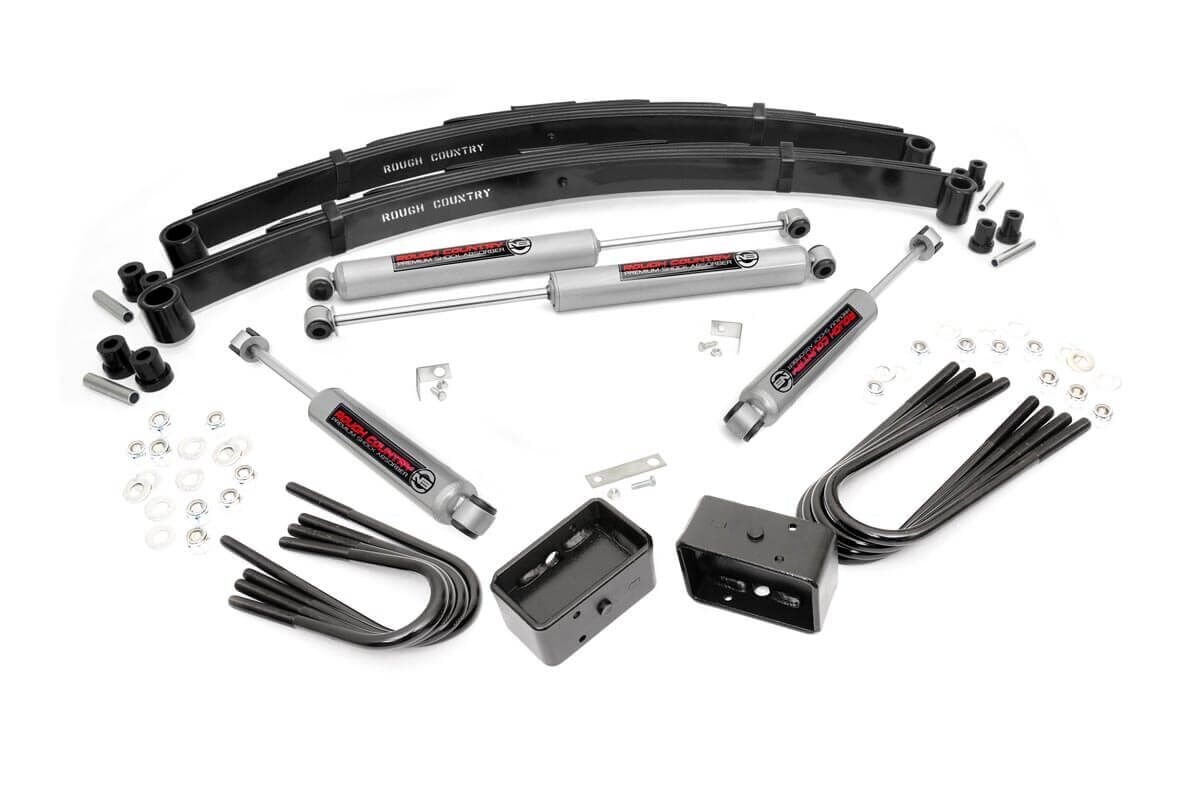 Rough Country 2-Inch Front Leaf Spring Lift Kit with N3 Shocks
