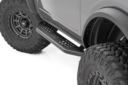 OV2 Running Boards for 2021-2025 Ford Bronco 4WD (2-Door) shown installed, Rough Country 14004