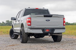OV2 Side Step Bars for Crew Cab Ford F-150 (15-24), view 5, Rough Country 14011