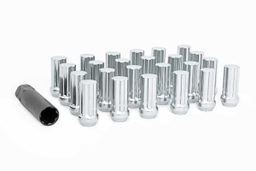 Bulge Acorn Lug Nut Set, M14X1.5 Thread, Chrome, Rough Country 141532CH