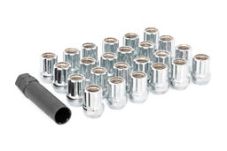 Bulge Acorn Lug Nut Set, M14x2.0, Chrome — Rough Country 142024CHOE