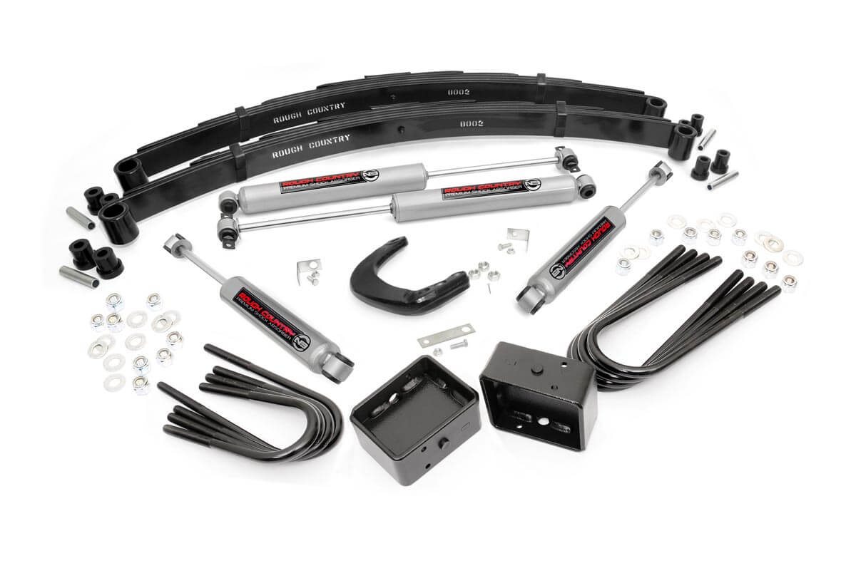 Rough Country 4-Inch Lift Kit with N3 Shocks and Raised Steering Arm