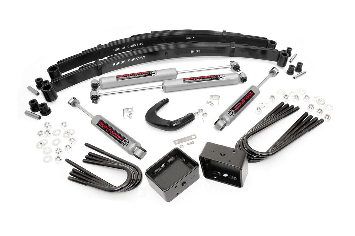 Rough Country 4-Inch Lift Kit with N3 Shocks and 4-Inch Rear Blocks
