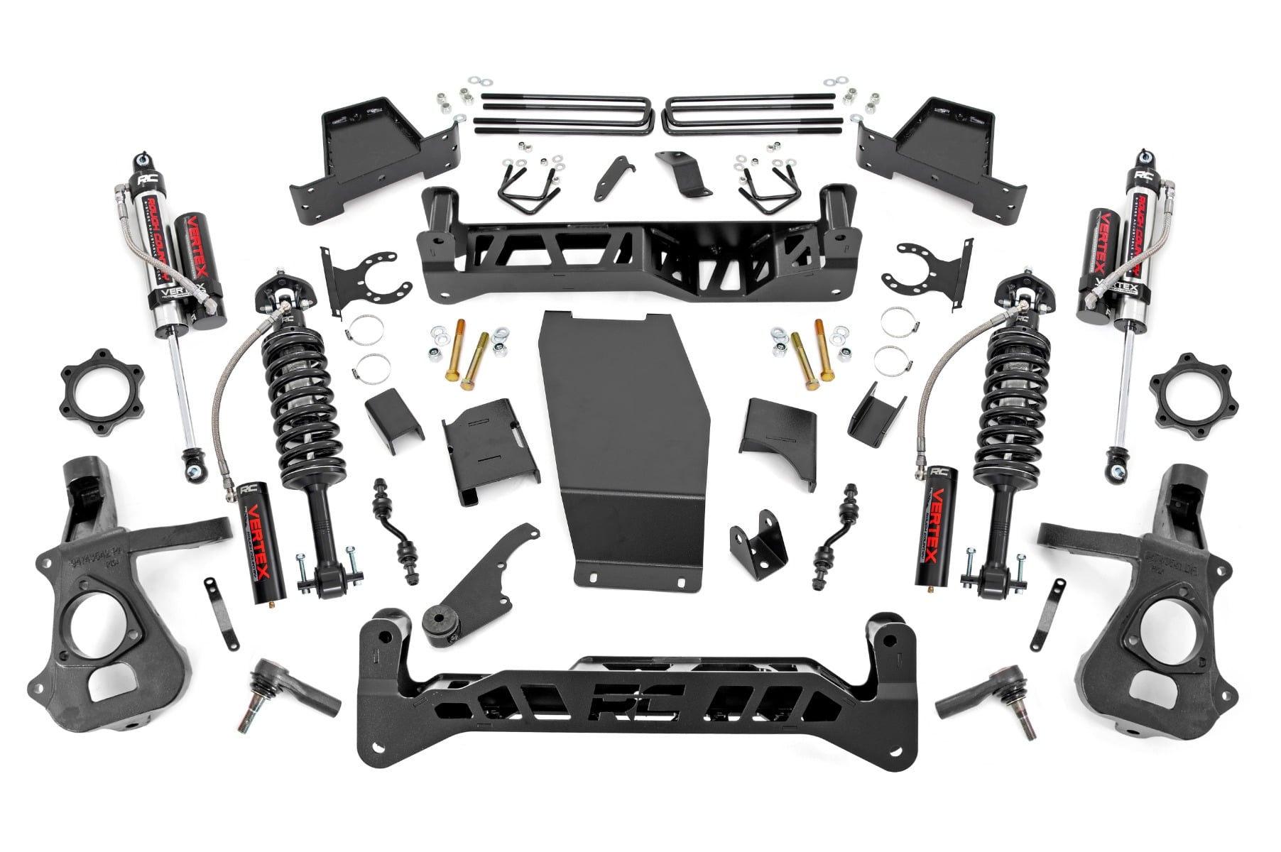 Rough Country 7-Inch Lift Kit with Vertex 2.5 Shocks for Silverado & Sierra