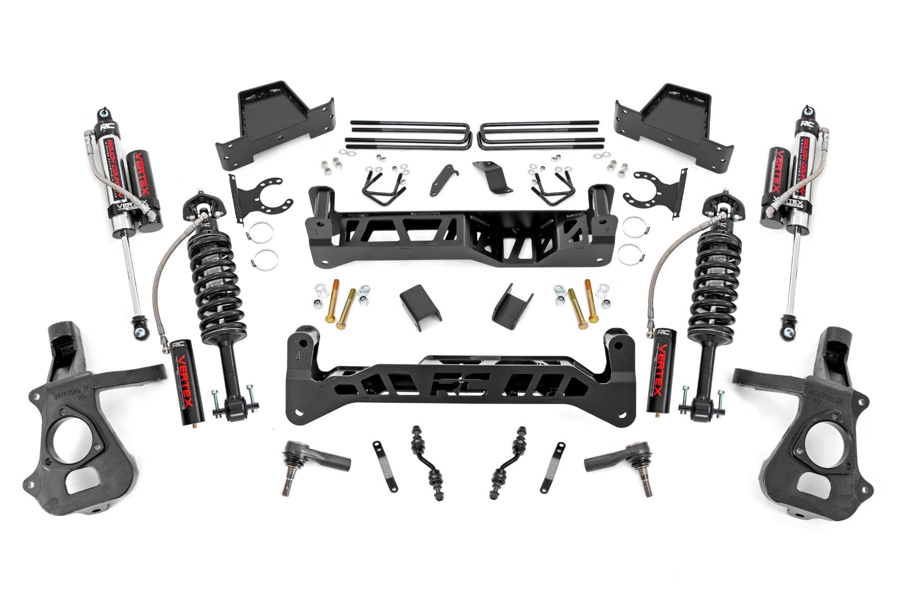 Rough Country 7-Inch Lift Kit with Vertex 2.5 Shocks for Silverado 1500 2WD