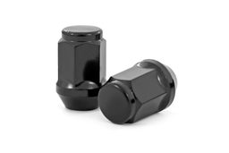 Bulge Acorn Lug Nut Set, M10x1.25 Thread: Black, view 2, Rough Country 1901SBLK