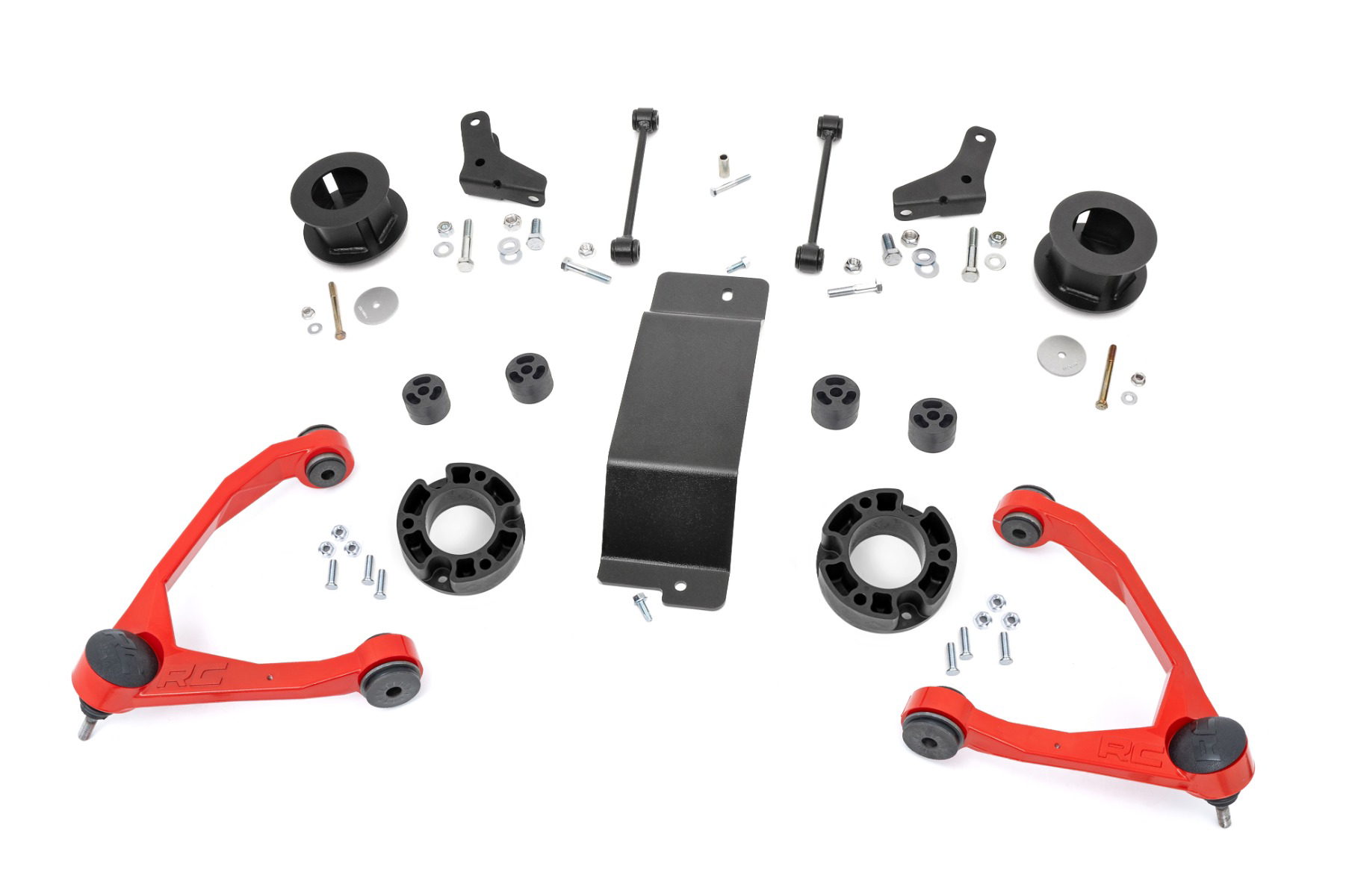 3.5-Inch Lift Kit with Red Control Arms for Tahoe & Suburban — Rough Country 19331RED