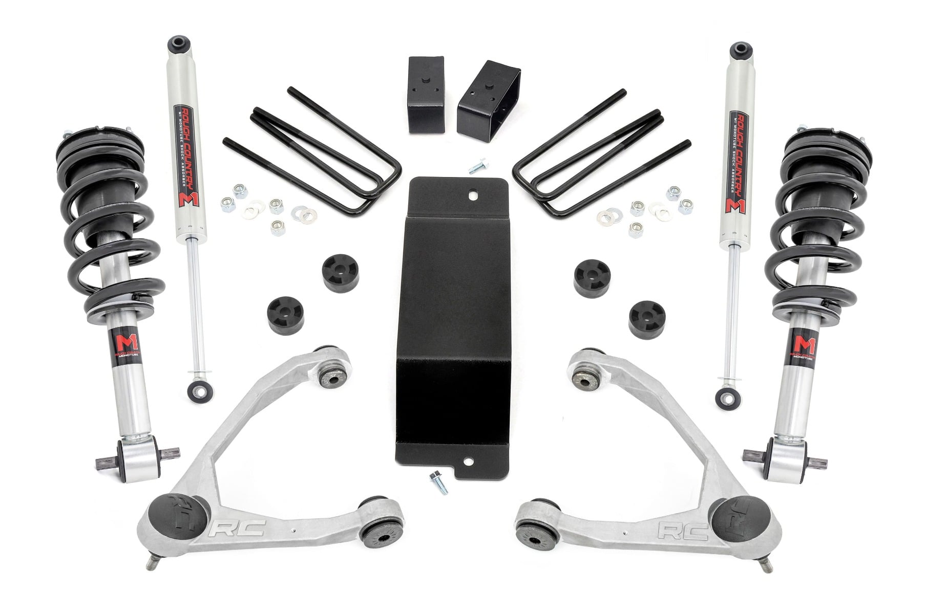 3.5-Inch Lift Kit with M1 Monotube Shocks for Silverado 1500 4WD — Rough Country 19440