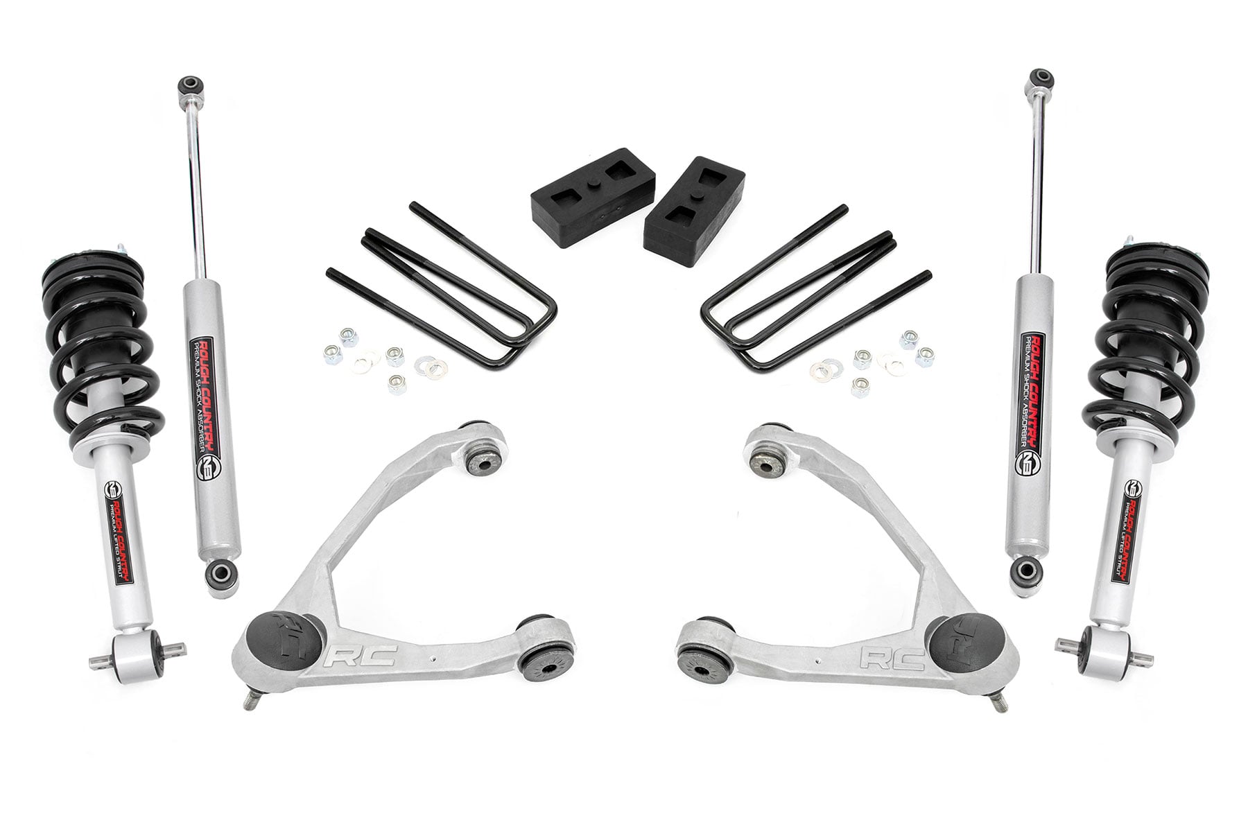 3.5-Inch Lift Kit with N3 Shocks for Silverado 1500 2WD — Rough Country 198.23
