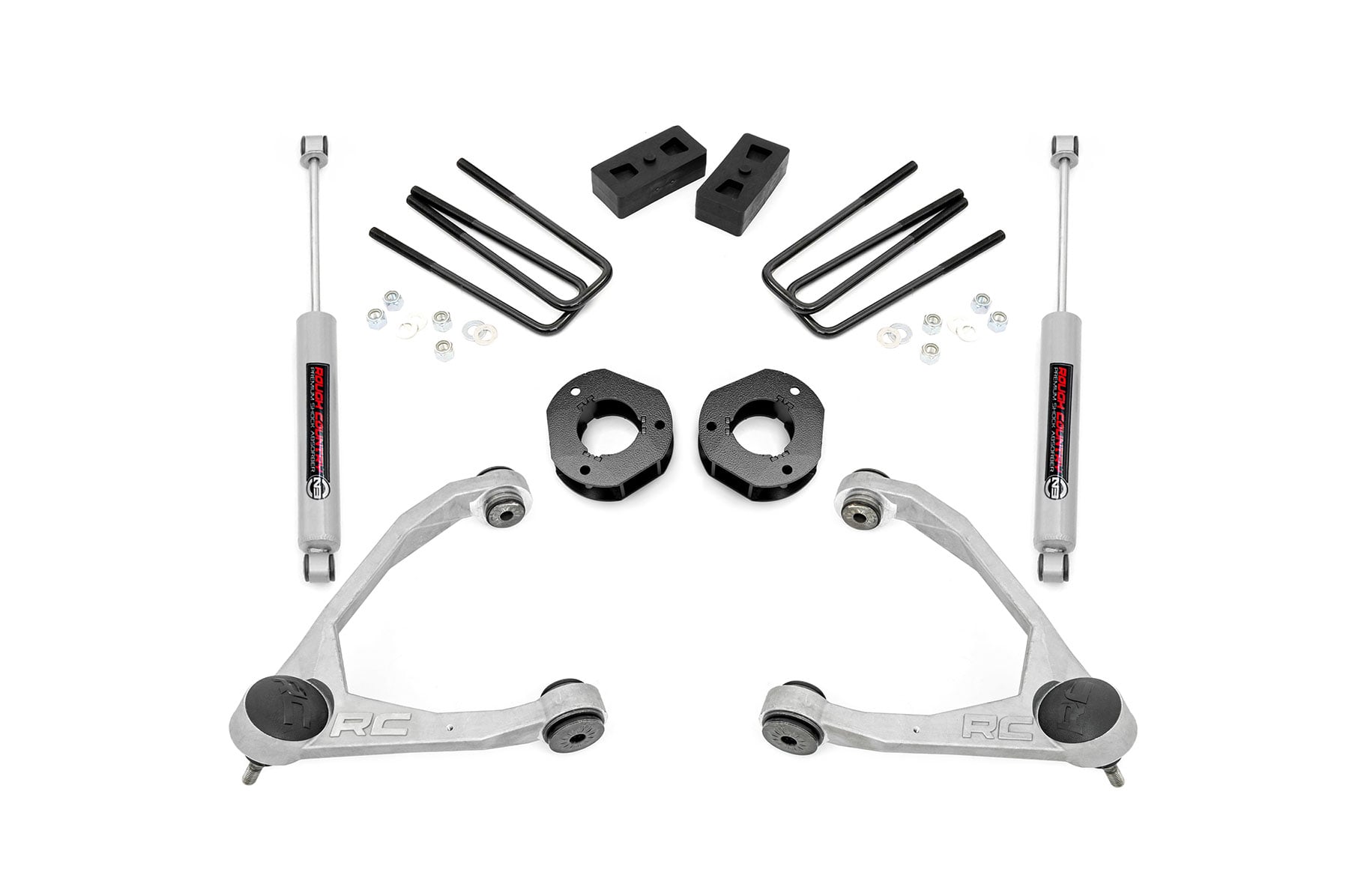 3.5-Inch Lift Kit for 2007–2016 Silverado and Sierra 1500 2WD — Rough Country 19831