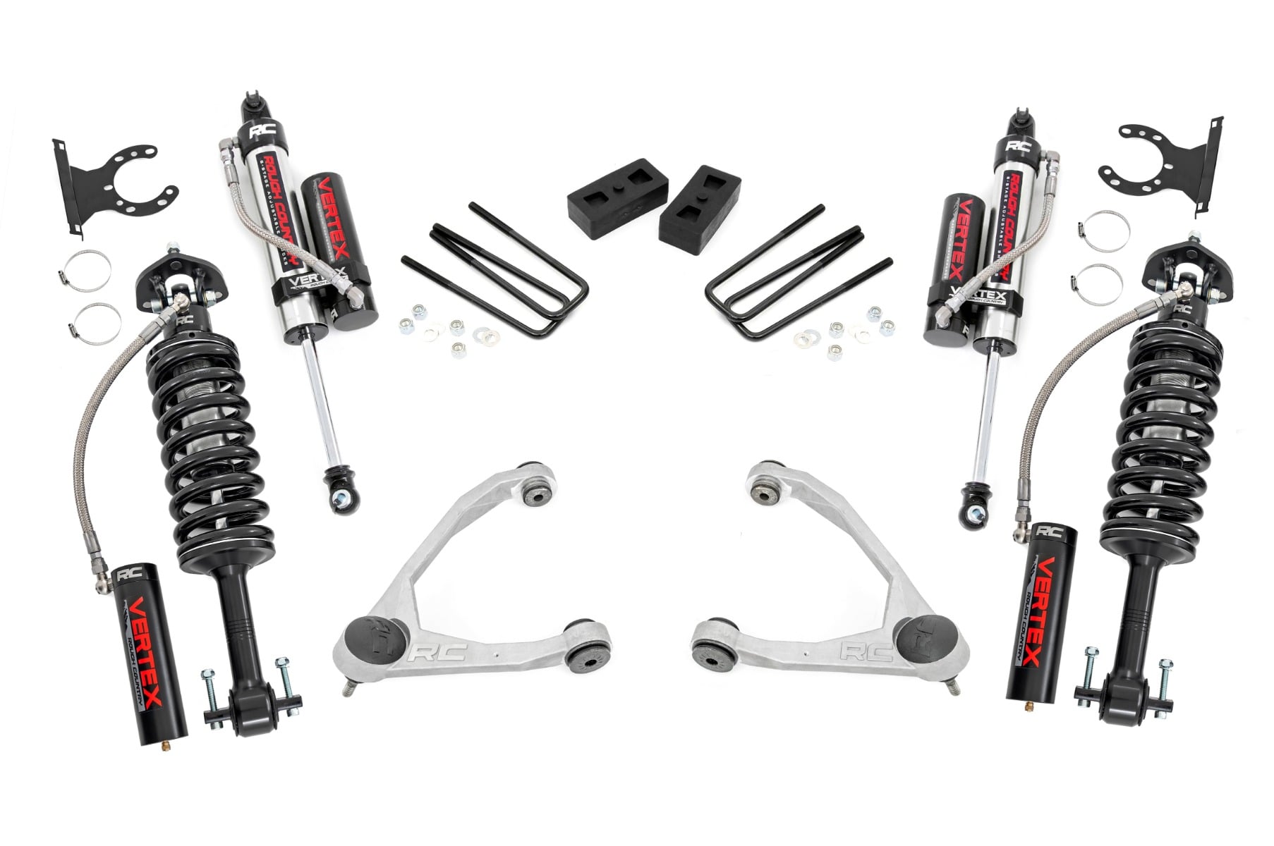 3.5-Inch Vertex Lift Kit for Silverado/Sierra 1500 2WD (2007-2013) with Vertex Rear Coilovers — Rough Country 19850
