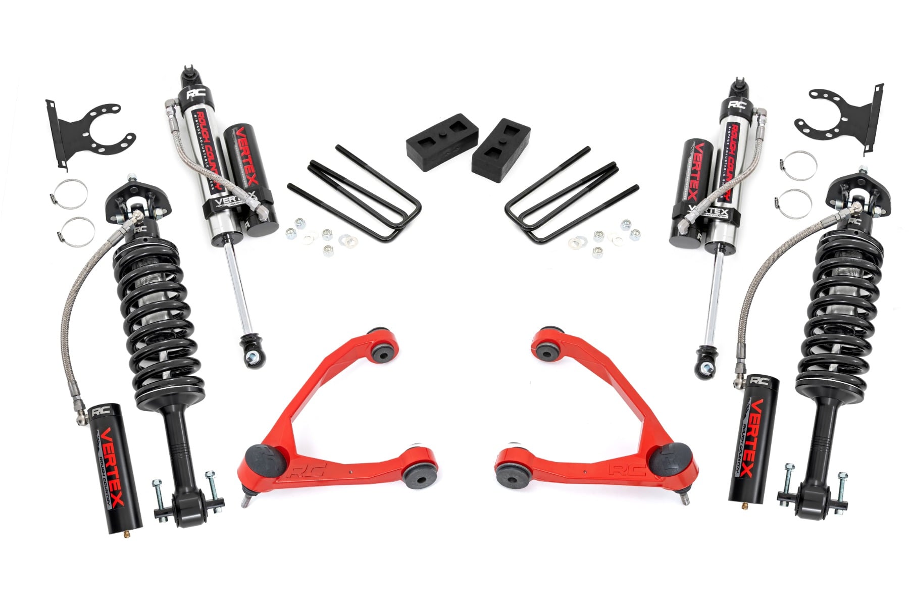 Rough Country 3.5-Inch Lift Kit with Vertex Shocks for Silverado/Sierra 1500 2WD
