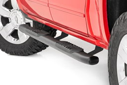 Oval Nerf Step Bars, Crew Cab — 4.5-Inch Step Area, view 4, Rough Country 21001