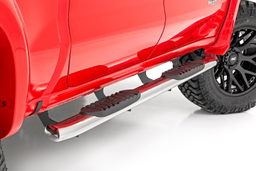 Oval Nerf Steps with 4.5-Inch Stepping Area: Crew Cab Only, view 2, Rough Country 21002S