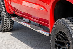 Oval Nerf Steps with 4.5-Inch Stepping Area: Crew Cab Only, view 5, Rough Country 21002S