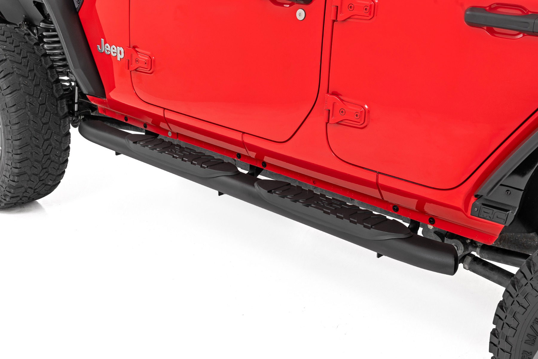 Rough Country Oval Nerf Steps for Jeep Wrangler 4WD