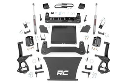 6-Inch Lift Kit for 2022-2024 Chevy Silverado 1500 4WD dimension diagram, Rough Country 21630