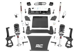 6-Inch Lift Kit with M1 Struts for 2022–2024 Silverado 1500 4WD dimension diagram, Rough Country 21640